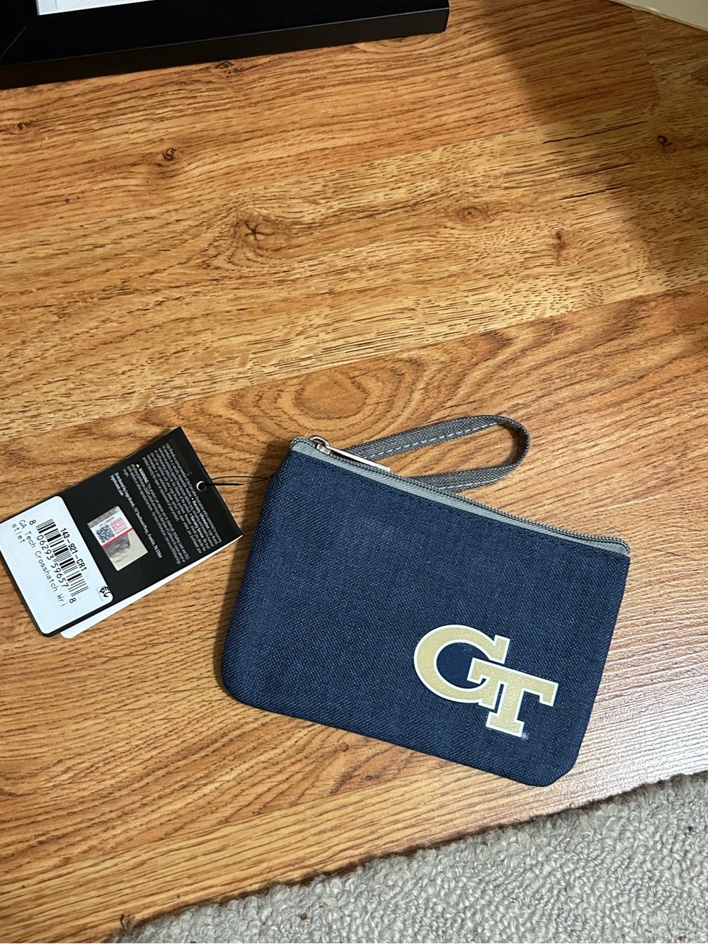Georgia Tech Navy Wristlet Pouch with GT Logo